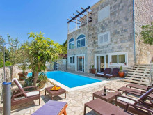 A charming stone villa with a swimming pool near Dubrovnik